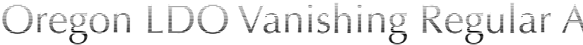 Oregon LDO Vanishing Regular font