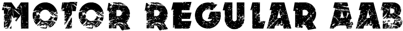 MOTOR Regular font