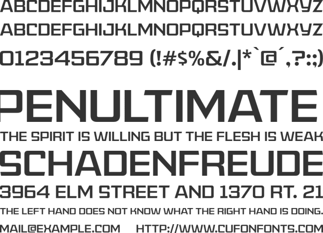 American Captain Patrius 02 FRE font preview