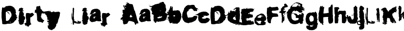 Dirty Liar font
