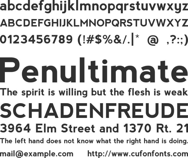 nevis font preview