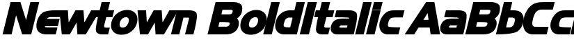 Newtown BoldItalic font