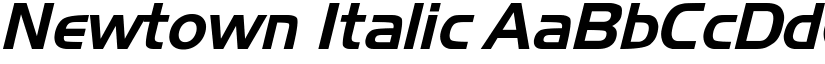 Newtown Italic font