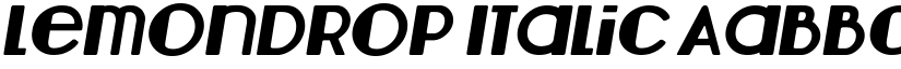 Lemondrop Italic font
