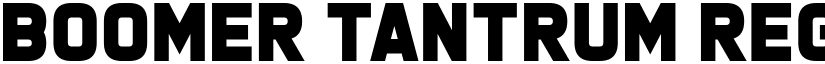 Boomer Tantrum Regular font