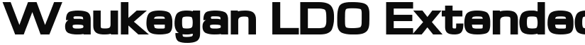 Waukegan LDO Extended Black Regular font
