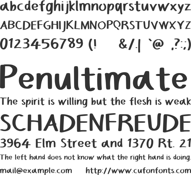 Justforfun font preview