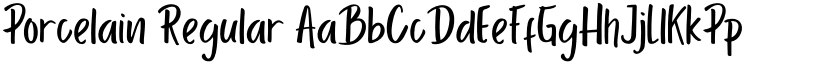 Porcelain Regular font