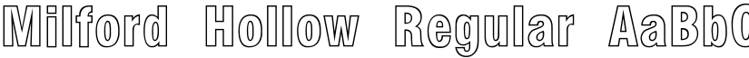 Milford Hollow Regular font