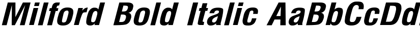 Milford Bold Italic font