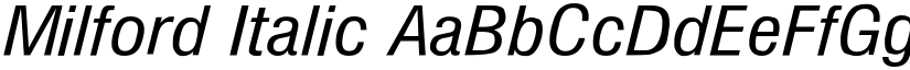 Milford Italic font