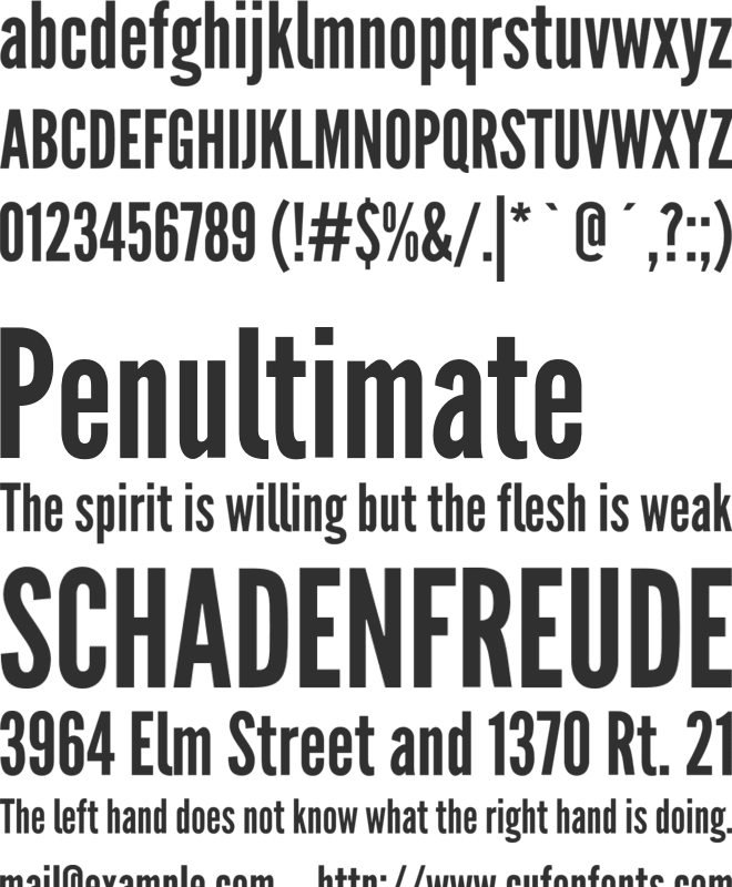 Warsaw Gothic font preview