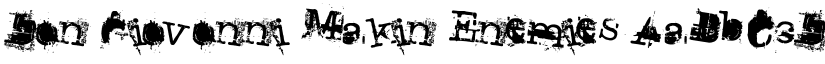 Don Giovonni Makin Enemies font