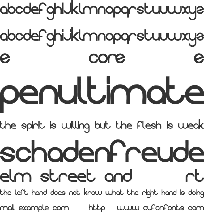 Evolution font preview