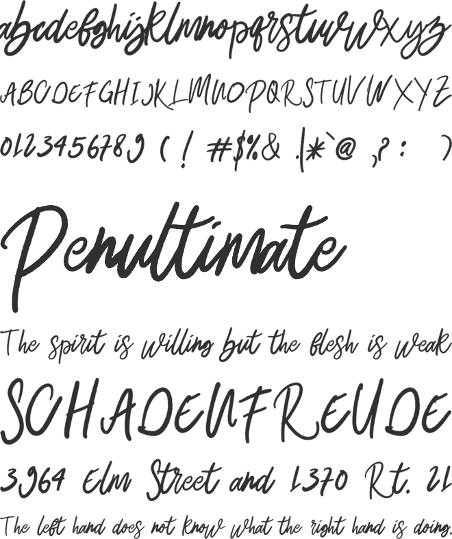Belley font preview