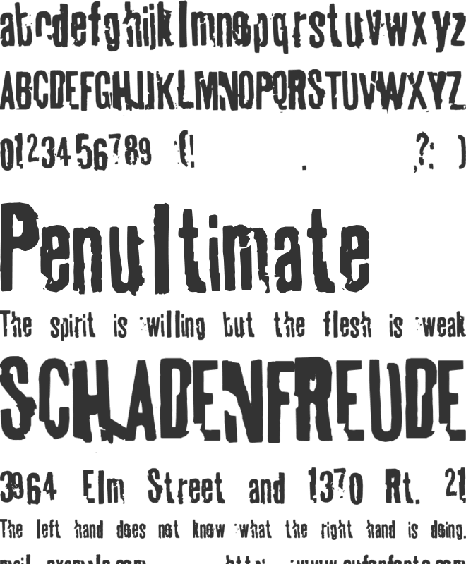 Tablhoide font preview