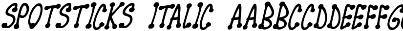 Spotsticks Italic font