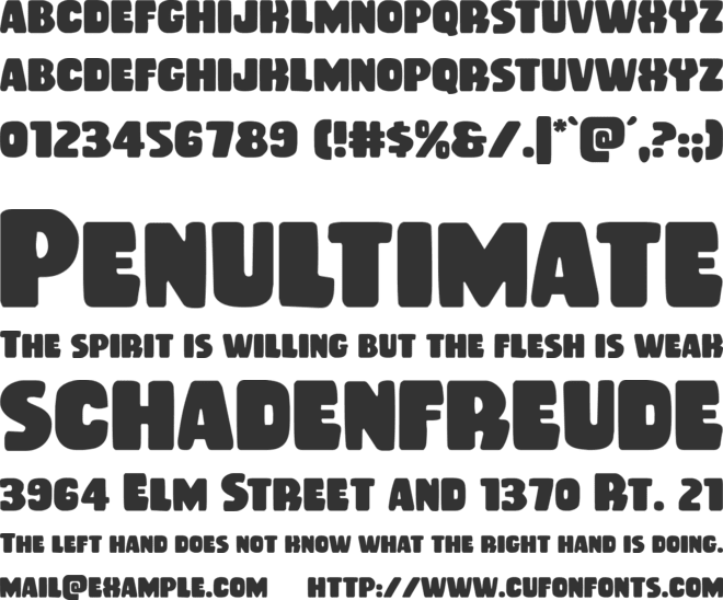 Rubber Boy font preview