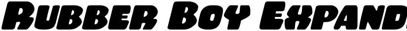 Rubber Boy Expanded Italic Expanded Italic font