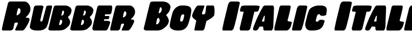 Rubber Boy Italic Italic font