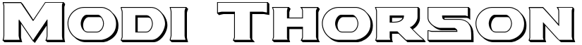Modi Thorson 3D Regular font