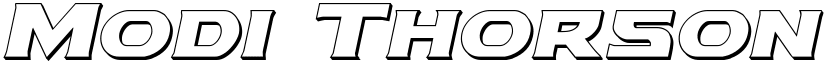 Modi Thorson 3D Italic Italic font
