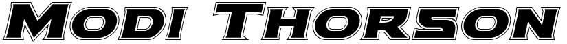 Modi Thorson Academy Italic Italic font