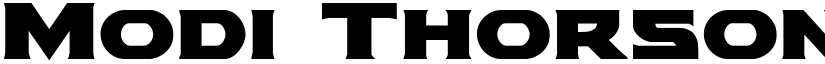 Modi Thorson Bold Bold font