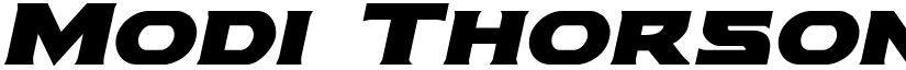 Modi Thorson Bold Italic Bold Italic font
