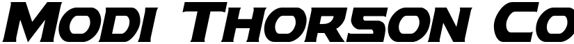 Modi Thorson Condensed Italic Condensed Italic font
