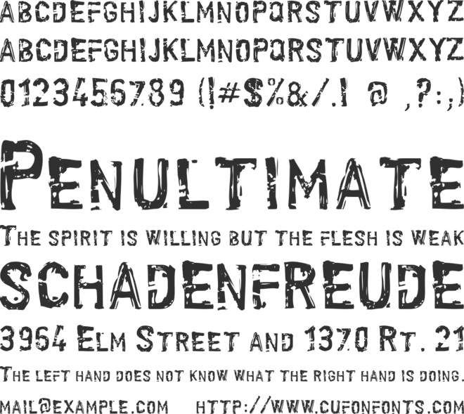 Scroonge font preview