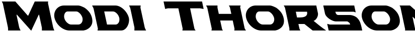 Modi Thorson Leftalic Italic font