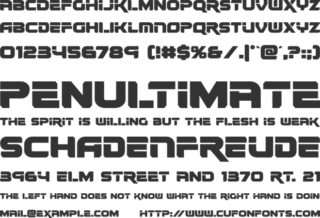 Renegado font preview