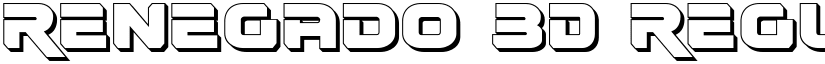 Renegado 3D Regular font