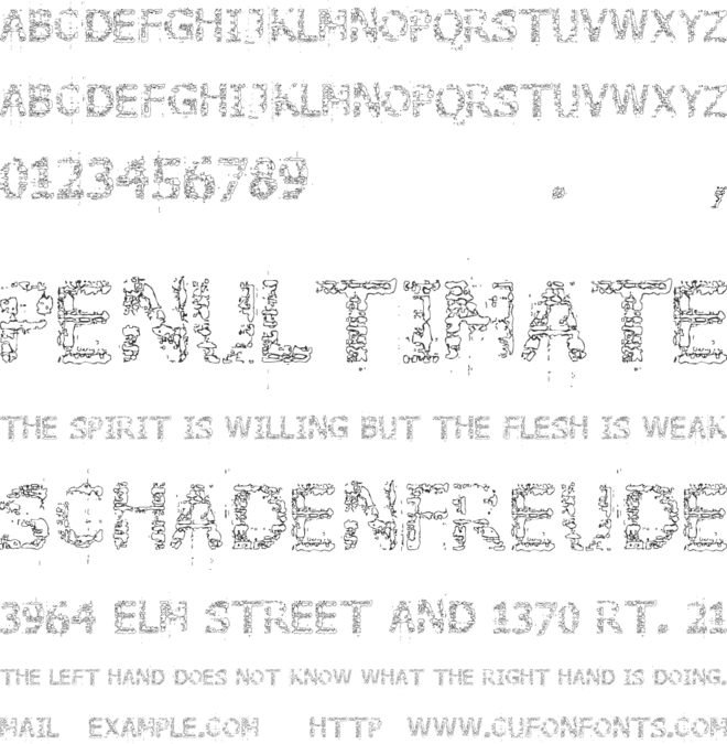 Stone Edge font preview
