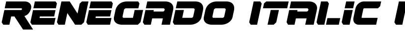 Renegado Italic Italic font