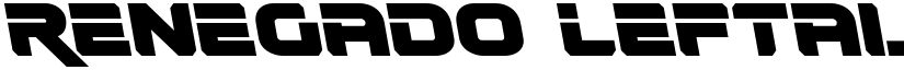 Renegado Leftalic Italic font