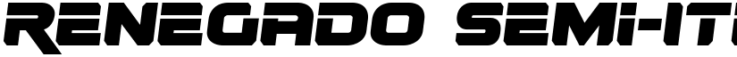 Renegado Semi-Italic Semi-Italic font