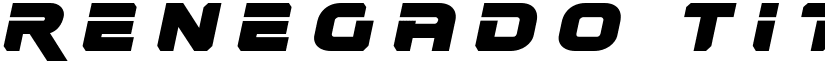 Renegado Title Italic Italic font