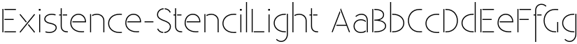 Existence-StencilLight font