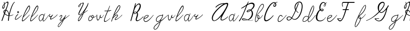 Hillary Youth Regular font