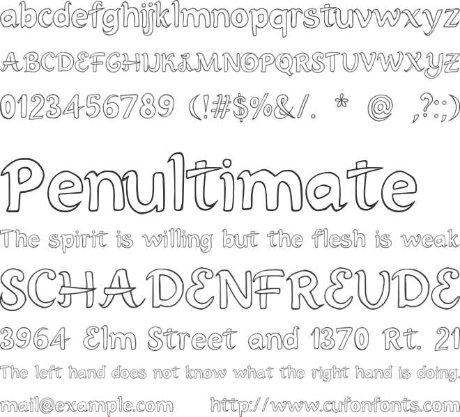 Jepshire font preview