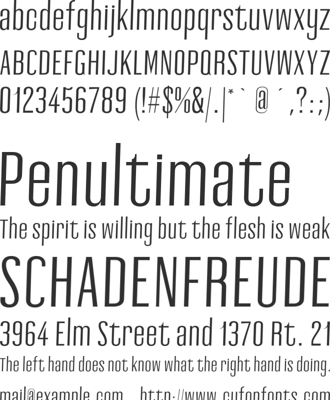 Ashemark font preview