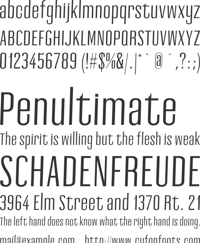 Ashemark font preview