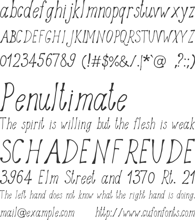 Astrantia font preview