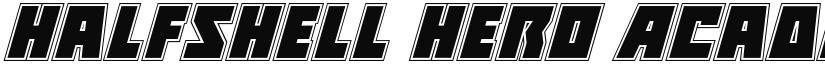 Halfshell Hero Academy Italic Italic font