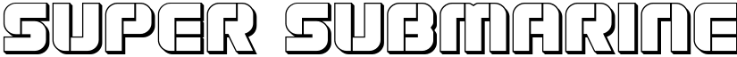 Super Submarine 3D Regular font