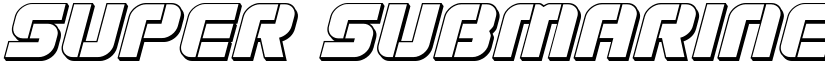 Super Submarine 3D Italic Italic font