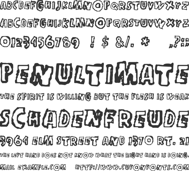 In my head font preview