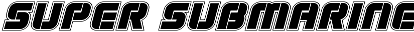 Super Submarine Academy Italic Italic font